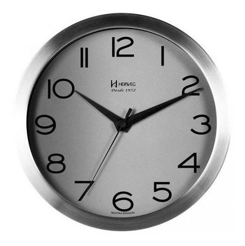 Relógio Parede Tic-tac 36 Cm Aluminio Herweg 6716