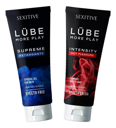 Gel Lubricante Intimo Pack X2 Sexitive Lube Frío + Calor 