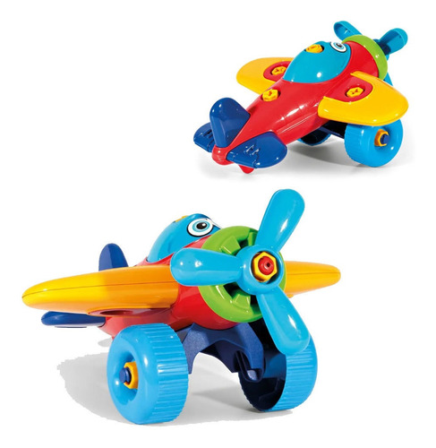 Brinquedo Monta E Desmonta Avião Bebê Didático Poliplac