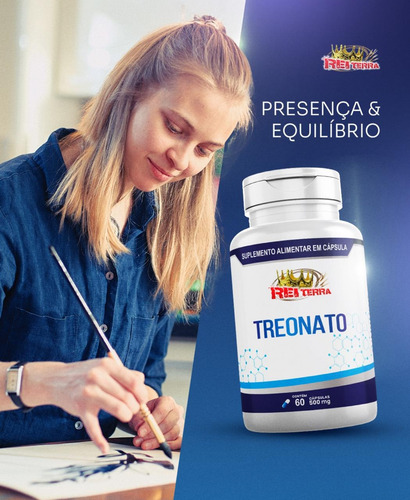 Treonato 60 Caps - Saúde Mental Memoria Cérebro