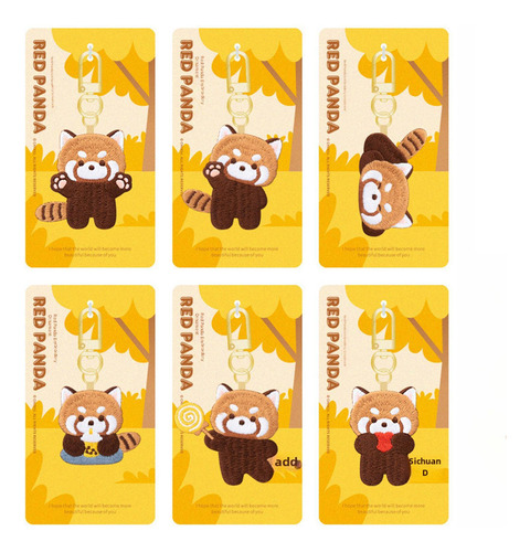 Llavero De Panda Rojo, Bonito Abalorio Para Bolso, Estilo D