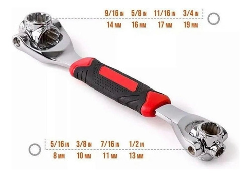 Llave 48 En 1 Nro 8/10/11/13mm 14/16/17/19mm Universal 360o