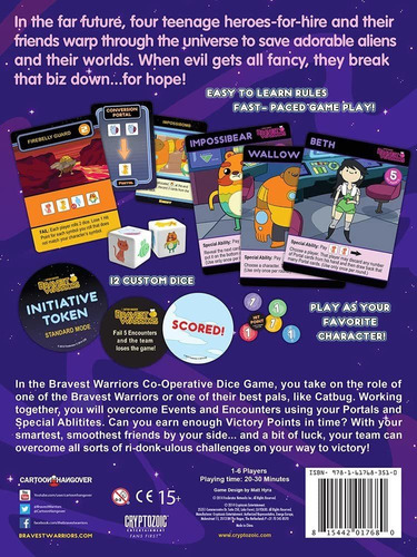 Bravest Warriors Juego De Dados Cooperativos