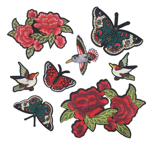 . 8x Decorativo Apliques Etiquetas Insignia Ropa Ornamento