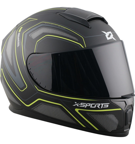 Casco Moto Integral X Sports M66 Python Negro - Nany Motos