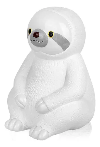 Piggy Bank Winsterch, Cerámica Blanca Con Forma De Perezoso,