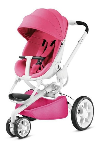 Imagen 1 de 3 de Cochecito de 3 ruedas Quinny Moodd pink passion con chasis color blanco