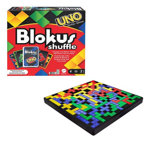 Juego de mesa de estrategia Mattel Blokus Shuffle Uno Ed