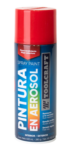 Pintura En Spray Colores Básicos Rojo Brillante Toolcraft