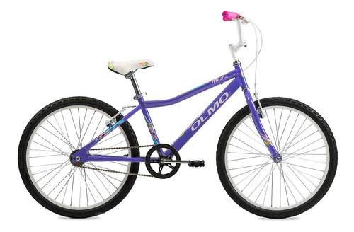 Mountain bike infantil Olmo Infantiles Mint  2020 R24 frenos v-brakes color violeta/blanco  