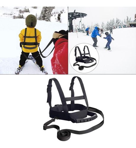 Niños Esquí Arnés Para El Hombro Cintura 20-80cm Negro