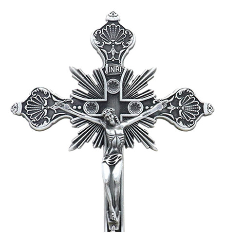 Cruz De Mesa Con Crucifijo De Pie Para Decoración