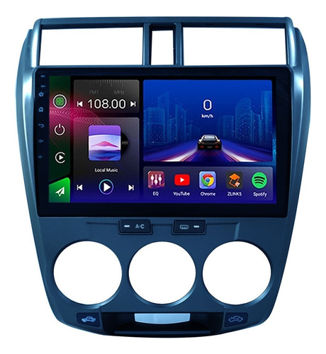 Stereo Gps Android 13 Pantalla Cam Honda City 4+64 Cplay