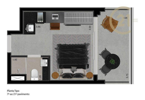 Imagem 21 de 25 de Apartamento Com 1 Dormitório Studio À Venda, 25 M² Por R$ 390.000 - Perdizes - São Paulo/sp - Ap24145