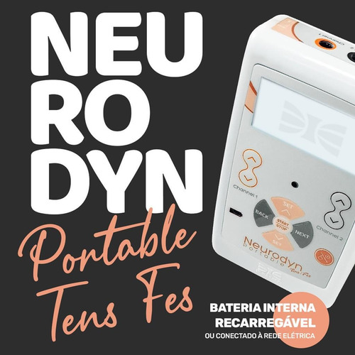 Neurodyn Portable Tens E Fes Com 2 Canais E 9 Modos Ibramed