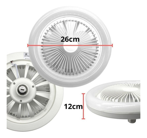 Ventilador 2pz Lámpara Multifunción 30w Entrada Común
