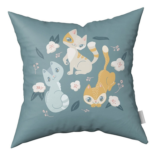 Imagen 2 de 5 de Combo Almohadones Sillon Almohadón Gatitos Nórdicos 40x40