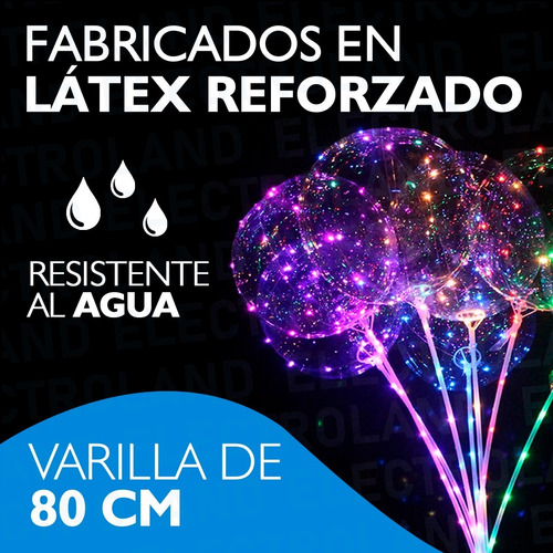 Globo Luminoso Led Cristal Multicolor Alambre Palito 18 PuLG