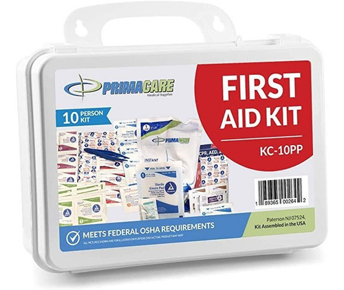 Preparación Kit De Primeros Primacare 10 Persona Compacto Ay