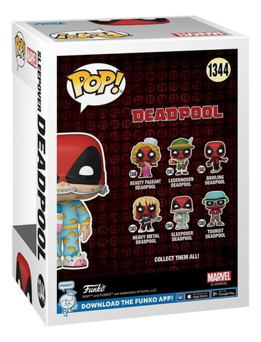 Funko Pop Sleepover Deadppool #1344 Parody Marvel Pijamada (Usado)