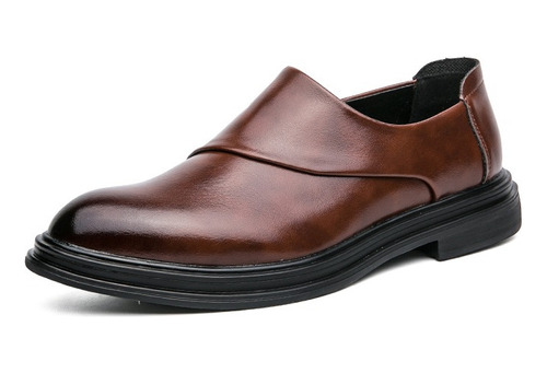 Zapatos De Cuero Para Hombres Con Cremallera Lateral