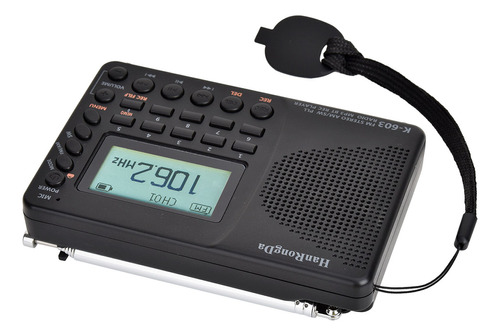 Set De Radio Usb Con Tarjeta Am/fm/sw/bt/tf Mp3 Hrd-603 Blue