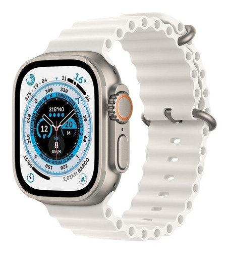 Apple watch ultra Titânio 49 mm Pulseira Oceano Branca Cor da pulseira Branca/Oceano