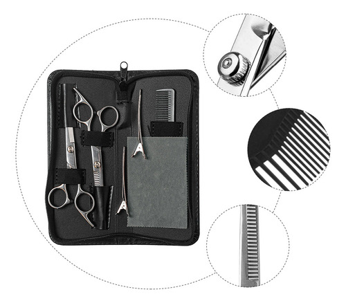 Set De Tijeras De Peluquería Y Barbero, 7 Unidades/juego