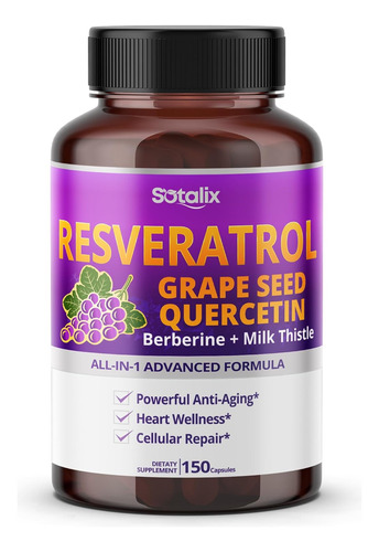 Resveratrol Complex Capsulas 24000mg Gran Antioxidante 150ct