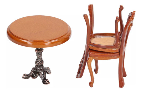 Conjunto De Cadeiras De Mesa De Jantar Dollhouse Accessories