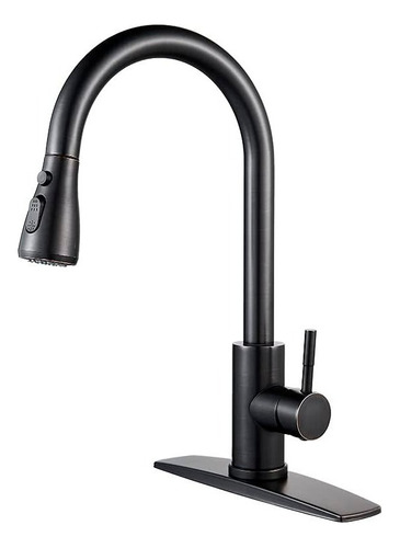 Torneira Gourmet Flexível Extensível Placa De Reforço Preto