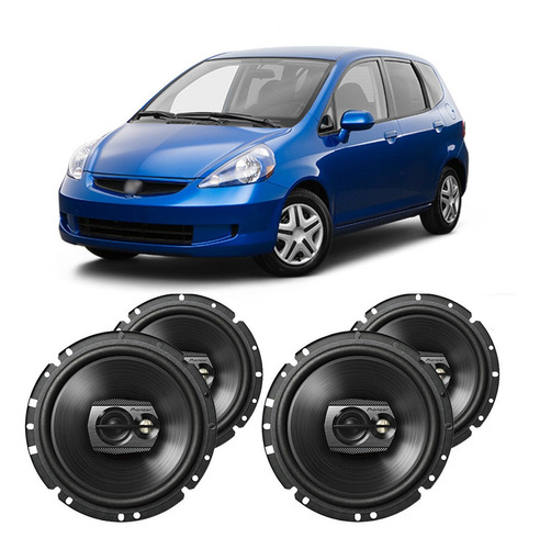 Auto Falante Honda Fit 2003 A 2008 Pioneer 200w Rms Kit