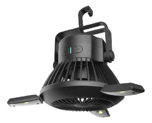 Ventilador Solar B Para Acampar Com Lanterna Led, Ventilador