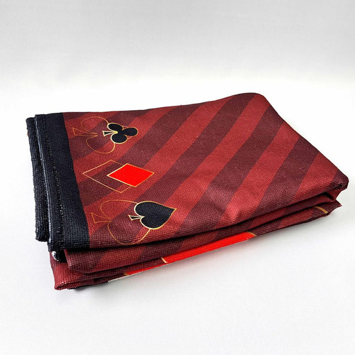 Toalha De Mesa Felpuda Retangular Listrada Poker Truco