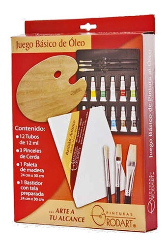 Juego Basico Rodart Estuche Oleos12/12ml + Accesorios