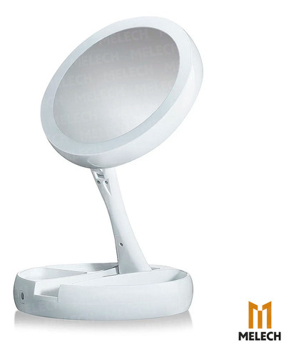 Espejo Para Maquillaje Led Doble Con Aumento Usb - Melech