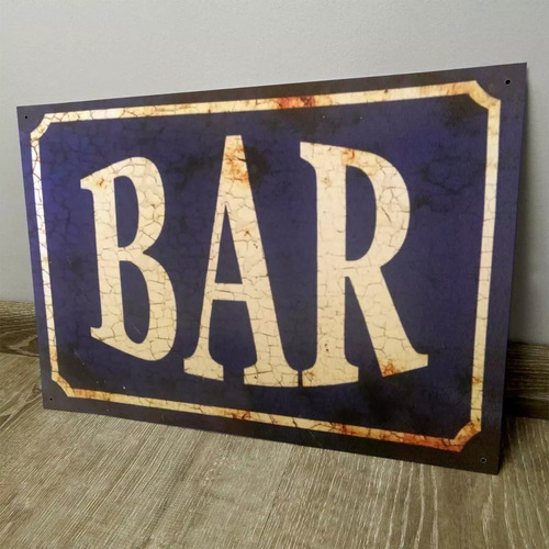 Chapa Decorativa Retro Vintage Cartel Bar Bar001