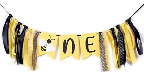 Pancarta Para Trona De Primer Cumpleaños De Little Bee: Past