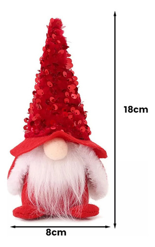Decoración Navideña Sin Rostro Con Forma De Gnomo De 18 Cm
