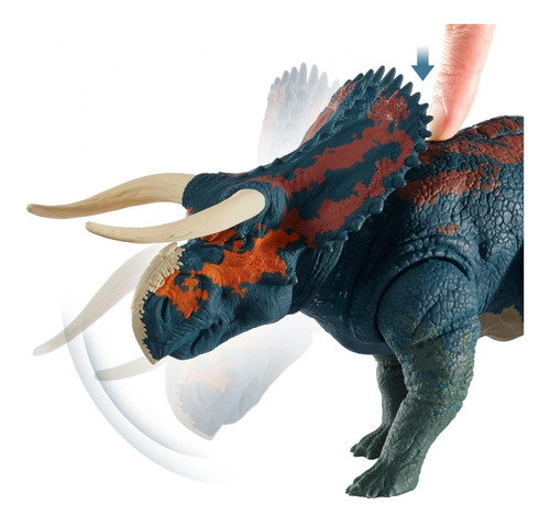 Jurassic World doble ataque Triceratops Dino rivales Ver.2 GFG78-Juguete De Dinosaurio 