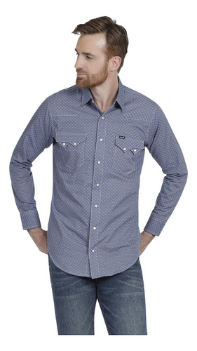 Camisa Vaquera Hombre Wrangler Slim Fit Manga Larga 981