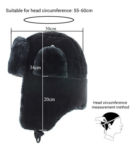 Gorro De Piloto Ruso Con Emblema Ushanka Para Invierno, Orej