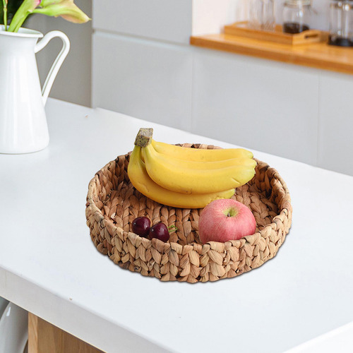 Organizador De Cestas De Frutas De Vime Decorativo Em Tecido