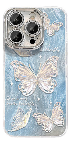 Fundas Para iPhone Gold Butterfly Compatibles Con Apple 16