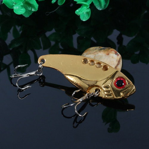 Hook 4pcs 11g 55mm Metal Vib Fishing Lures Crank Baits Red
