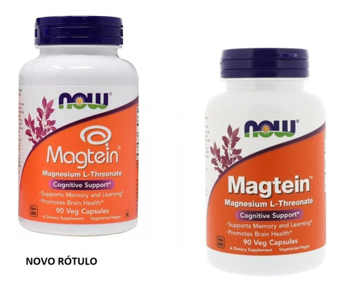 Magtein Magnesio L-treonato de magnesio 90 cápsulas NOW