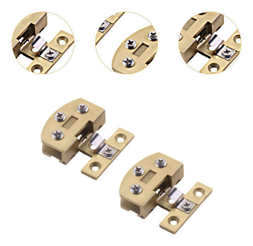 2 Piezas De Puertas De Vidrio Parte Parte De Cabinación Oro