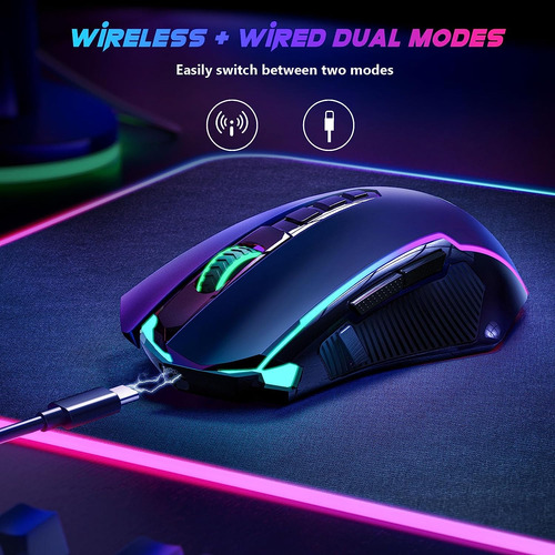 Mouse Gamer Redragon M910-ks Inalámbrico, Rgb, Negro
