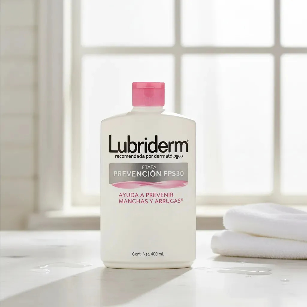 Crema para cuerpo Lubriderm Etapa Prevención Fps 30 en botella 400mL