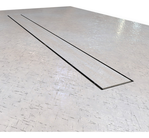 Ralo 15x100cm Linear Invisível Cola Piso Oculto Marrom